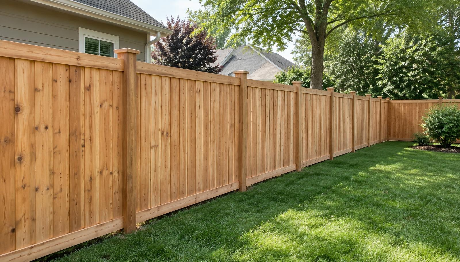 Fencing project in progress on a residential home